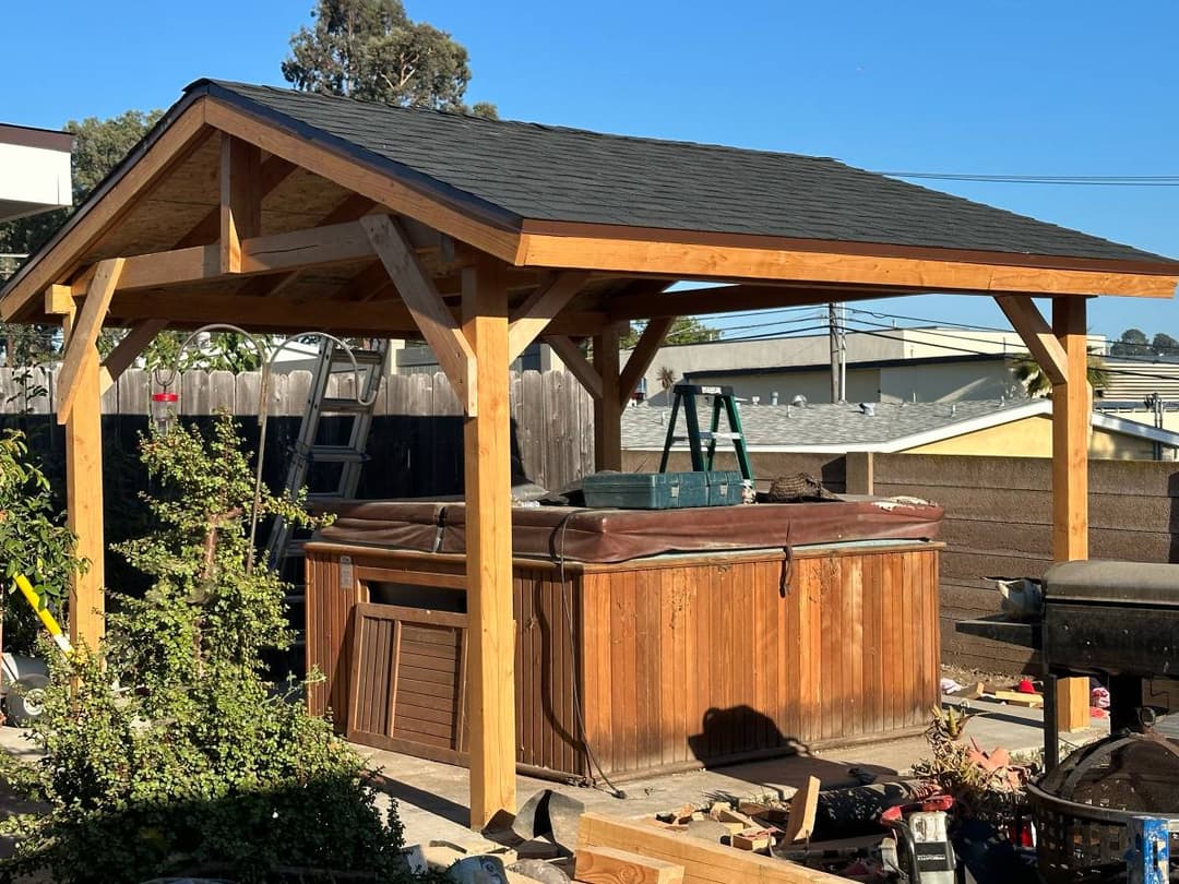 newly installed patio cover 
